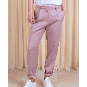 Samsoe Samsoe Straight Fit Stamford Pants Trousers Woodrose Pink Lyocell S